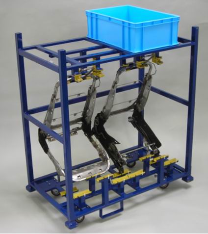 汽車座椅框架用工廠內(nèi)搬運(yùn)鋼制容器